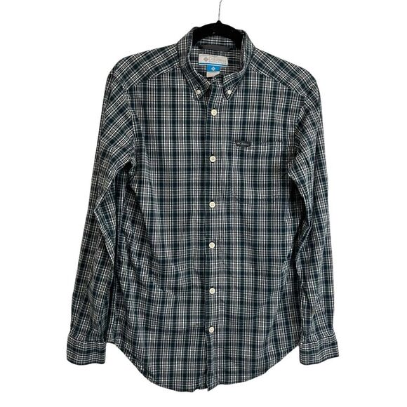 Columbia Other - Columbia Plaid Blue Long Sleeve Button Up Shirt Mens Size S